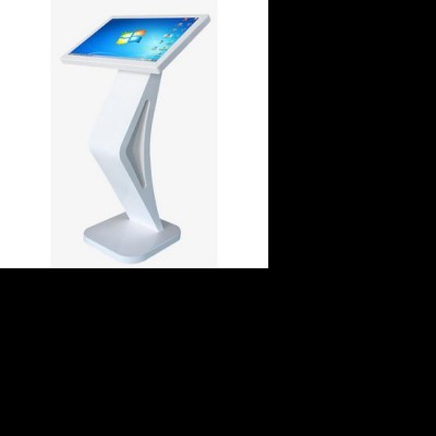 27" inch alone standing LCD touchscreen PC kiosk selfie-service station