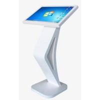 27" inch alone standing LCD touchscreen PC kiosk selfie-service station