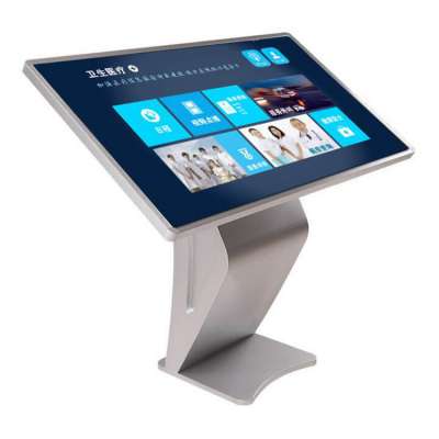 65" inch alone stand LED LCD interactive computer kiosk with touchscreen function