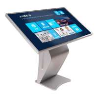 65" inch alone stand LED LCD interactive computer kiosk with touchscreen function