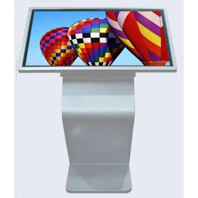 32" inch ground standing LCD information kiosk with capacitive touchscreen and PC inside selfie-service station