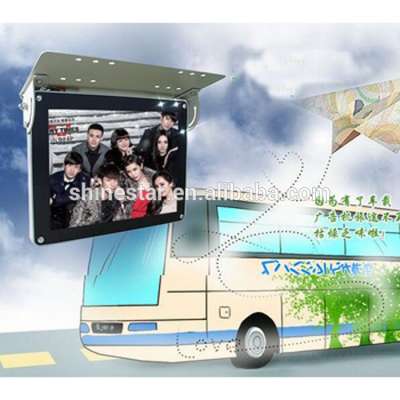 metal casing 19" inch coach metro Bus vehicle LCD Android TV digital advertising display signage with WIFI 4G network function