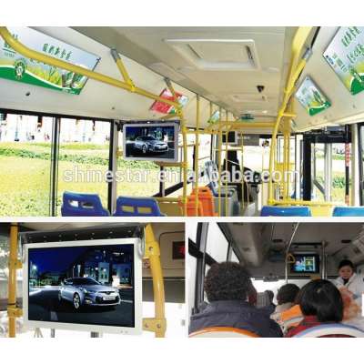 Metal casing 24" Inch metro coach bus vehicle TFT display with built-in Android mini PC 4G WIFI and roof wall mounting bracket