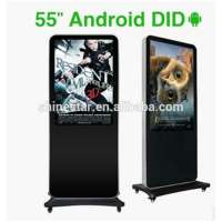 55inch ground standing android WIFI wireless digital LCD touchscreen billboard advertising loop kiosk